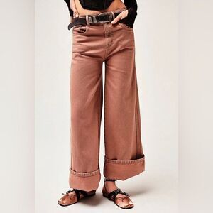 Free People We The Free CRVY Gia Wide-Leg Jeans Size 28. B19